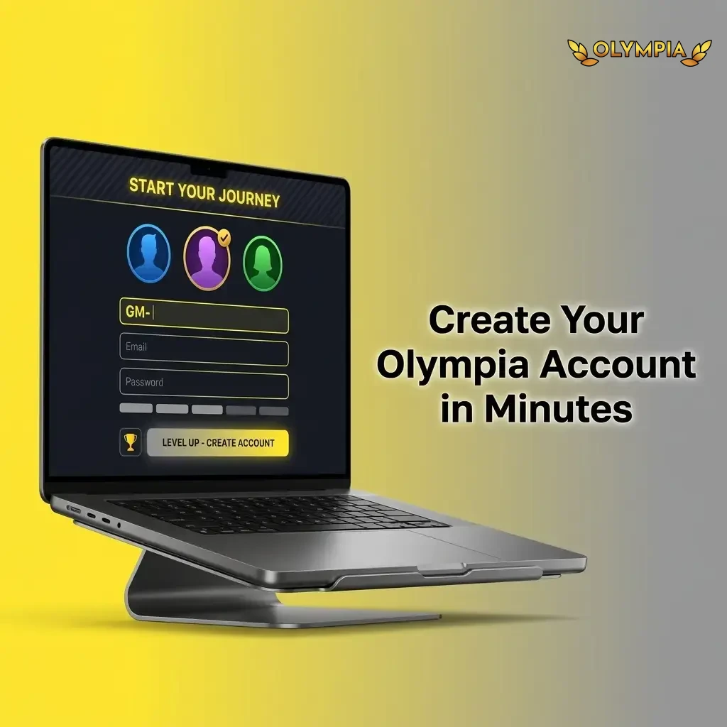 Step-by-step Olympia Casino account registration guide to claim A$10,000 bonus and 75 free spins in Australia.