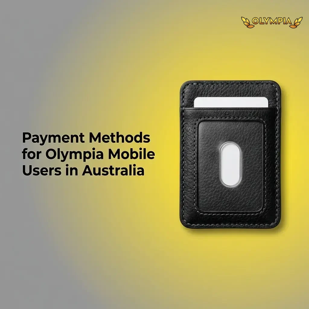 Olympia Casino mobile payment methods for Australian players including Visa, Mastercard, MiFinity, EcoPayz and crypto.