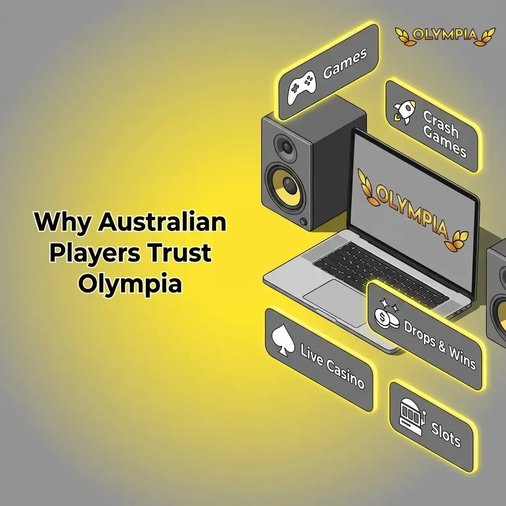 Australian players trusting Olympia Casino with AUD banking, pokies, live dealer games, mobile app, and 24/7 support.